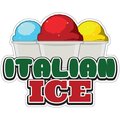 Signmission Italian Ice Decal Concession Stand Food Truck Sticker, 12" x 4.5", D-DC-12 Italian Ice19 D-DC-12 Italian Ice19